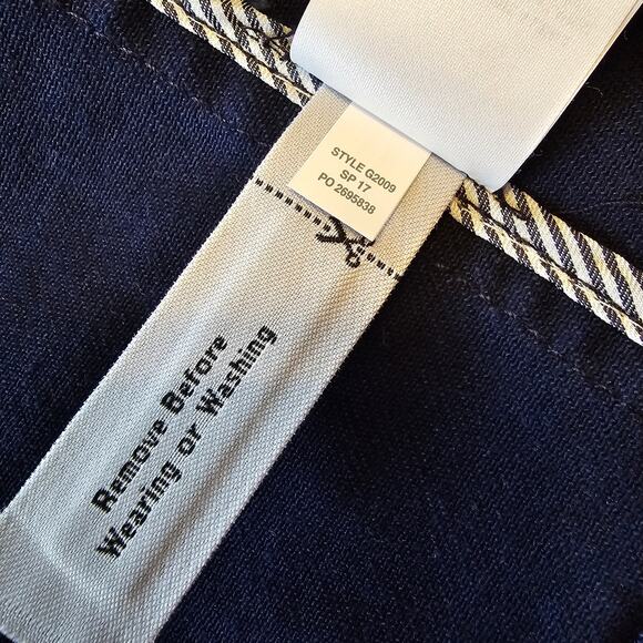 J Crew Pea Coat Women's 10 Navy Double Breasted White Button Heavyweight Twill - Picture 11 of 15